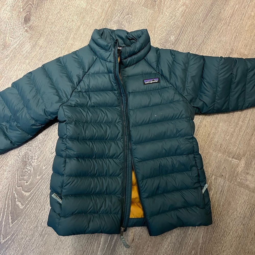 Patagonia puffer puffy Insulated Jacket Down Winter Hi loft coat S 7 8 feather